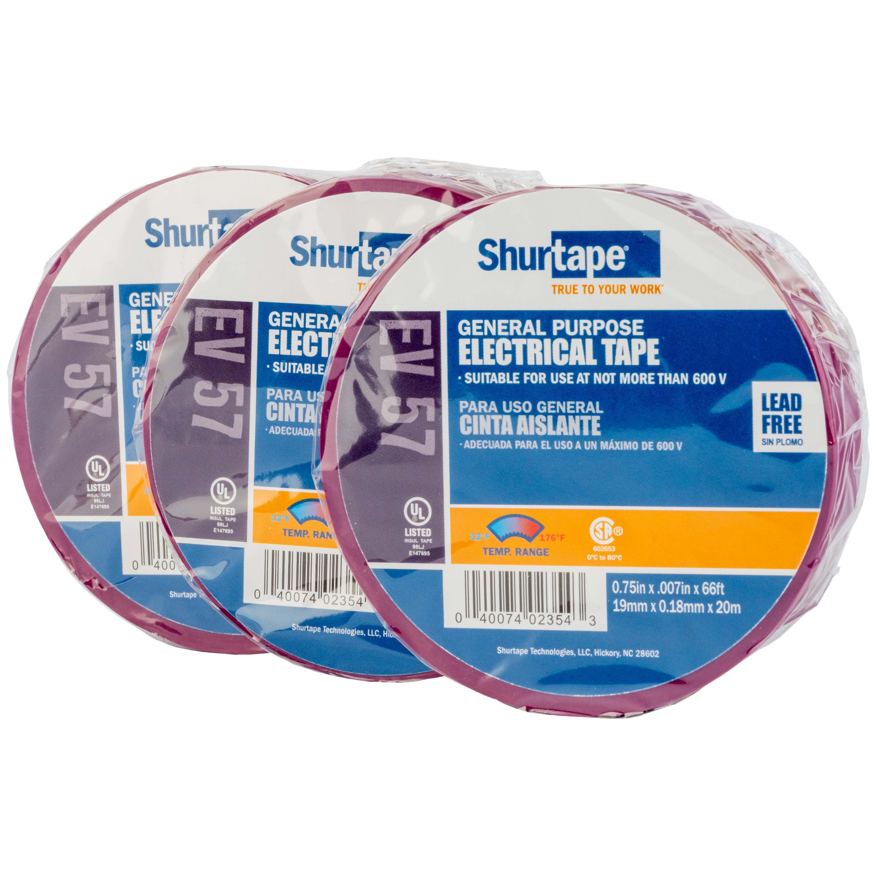 Economy Color Coding Vinyl Electrical Tape - Purple